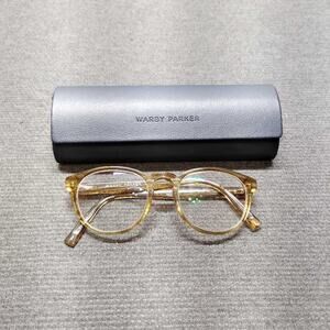 Warby Parker Perseus 207 Crystal Brown Round Eyeglasses Frames 48-20-140 G40